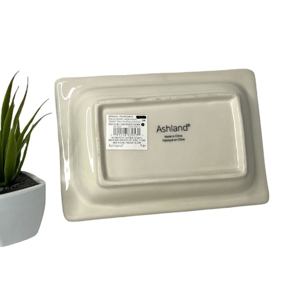 Ashland Ceramic Bee Kind‎ Trinket Tray Cream English Garden New Ring Desk Dish - Picture 4 of 8